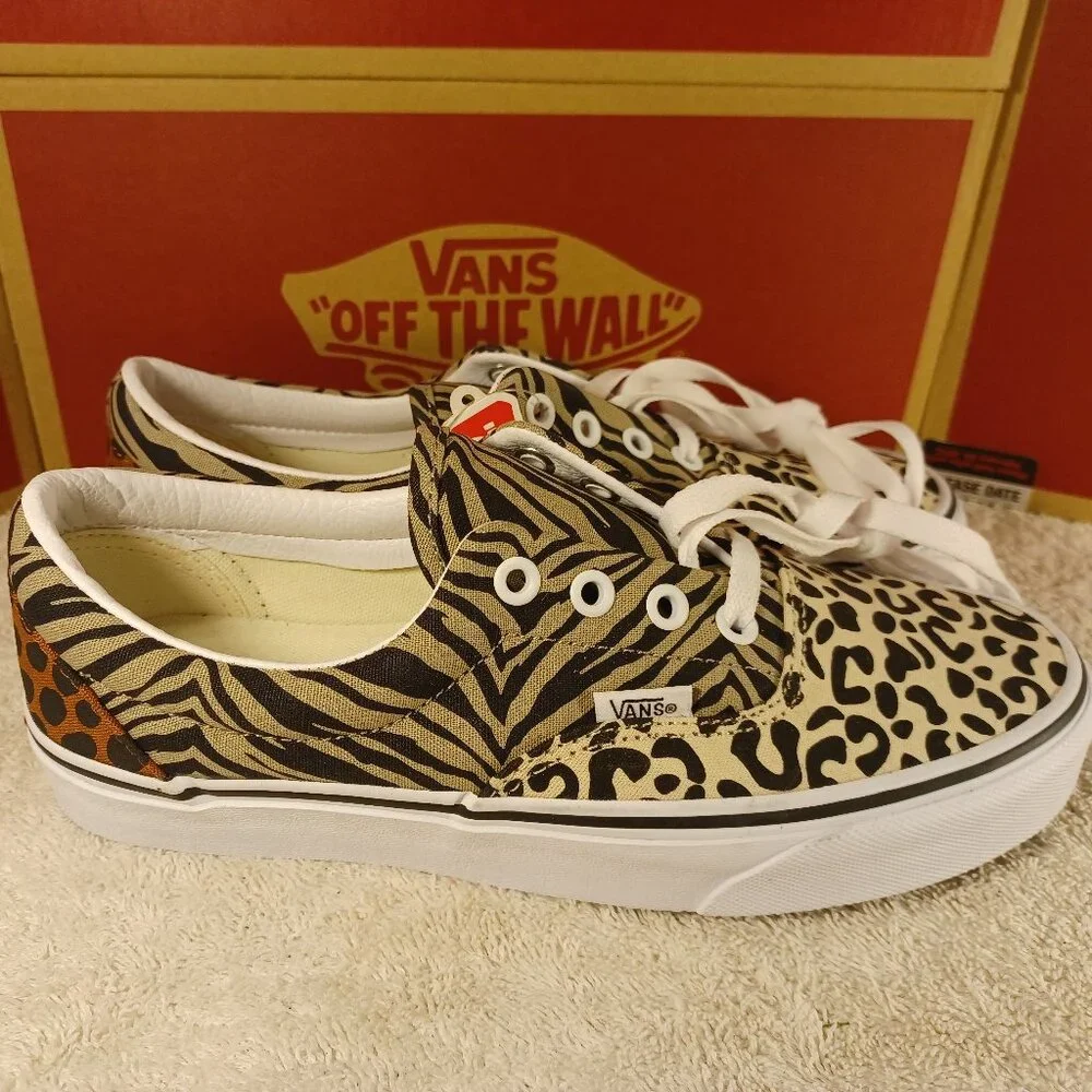 Vans Men's 3.5/Women's 5 Era Safari Leopard/Zebra Multicolor VN0A54F19M7